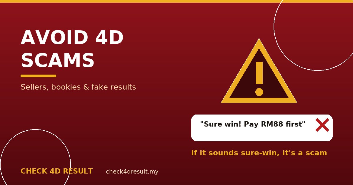 4D Scams to Avoid: Prediction Sellers, Illegal Bookies and Fake Results